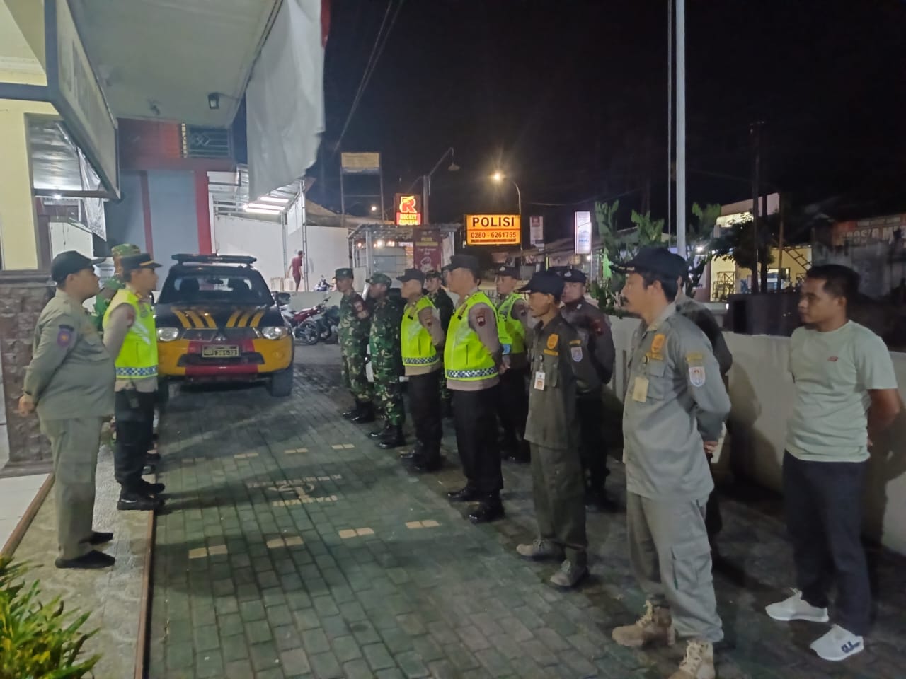 Apel Gabungan 3 Pilar: Sinergi Pengamanan Malam Takbir Idul Adha 1446 H di Kecamatan Karangpucung